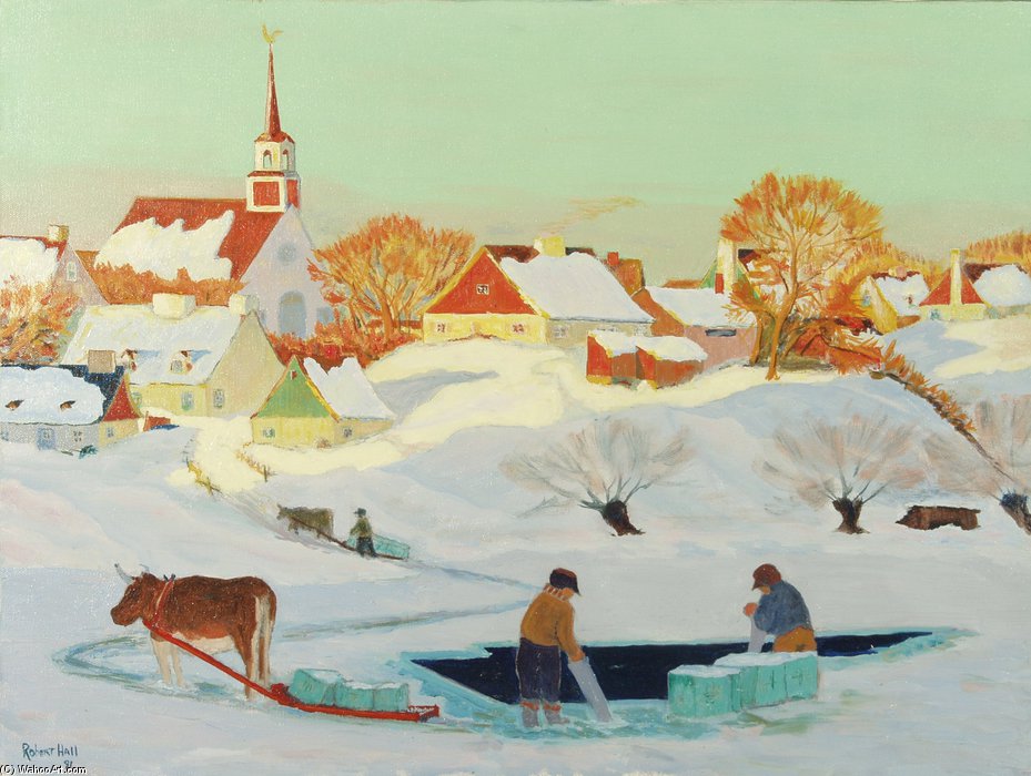 Wikioo.org - The Encyclopedia of Fine Arts - Painting, Artwork by Clarence Alphonse Gagnon - The Ice Harvest