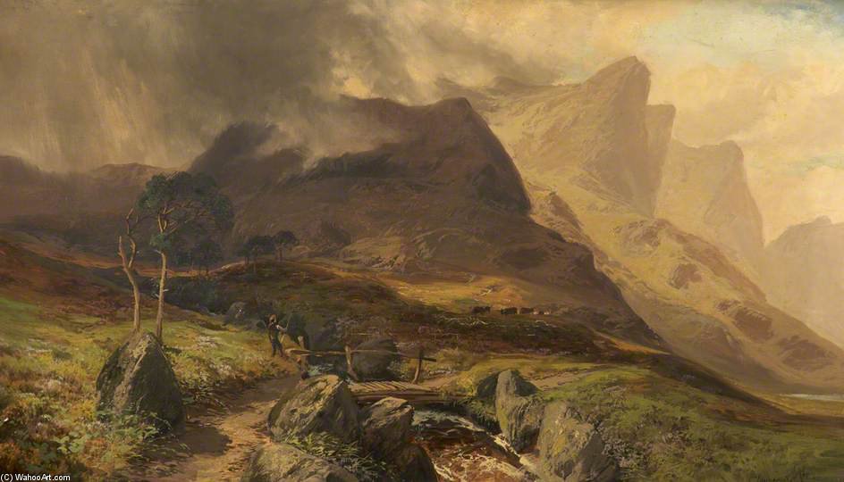 WikiOO.org - 백과 사전 - 회화, 삽화 Clarence Henry Roe - Highland Scenery