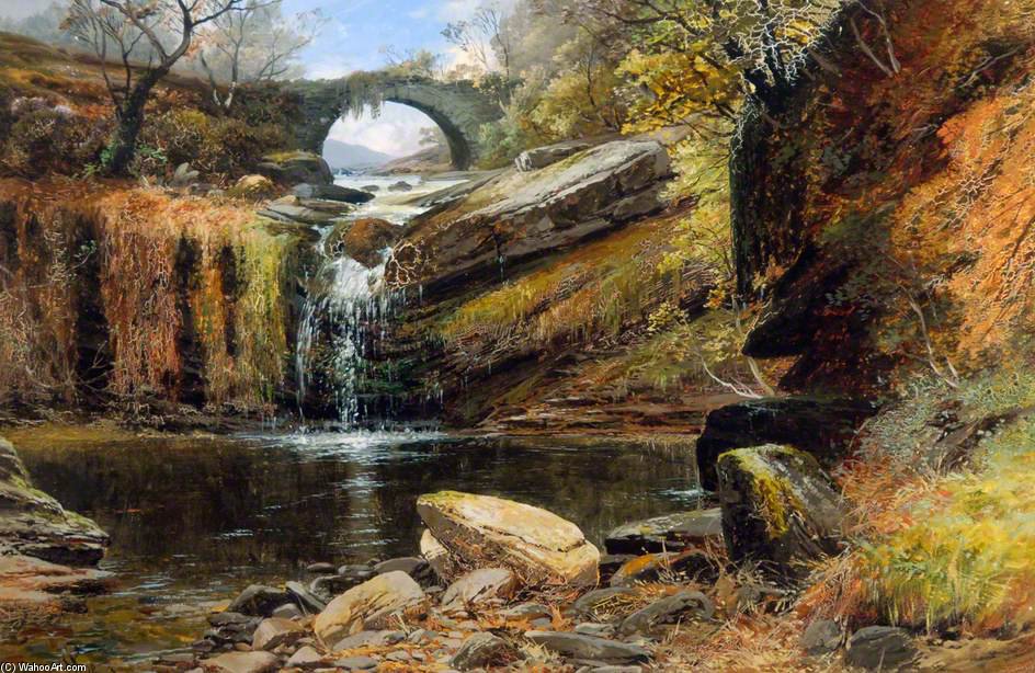 Wikioo.org - The Encyclopedia of Fine Arts - Painting, Artwork by Clarence Henry Roe - Waterfall