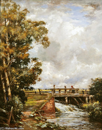 Wikioo.org - The Encyclopedia of Fine Arts - Painting, Artwork by Claude Hayes - The Sluice