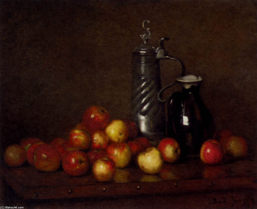 WikiOO.org - Enciclopédia das Belas Artes - Pintura, Arte por Claude Joseph Bail - Apples With A Tankard And Jug