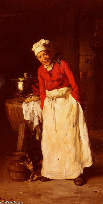 Wikioo.org - The Encyclopedia of Fine Arts - Painting, Artwork by Claude Joseph Bail - La Petit Cuisinier