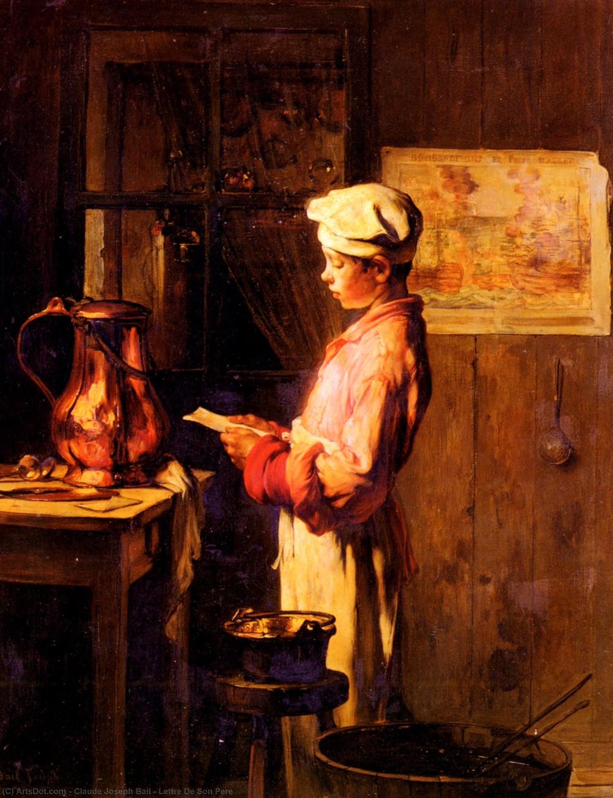 Wikioo.org – L'Encyclopédie des Beaux Arts - Peinture, Oeuvre de Claude Joseph Bail - lettre de Fils Père