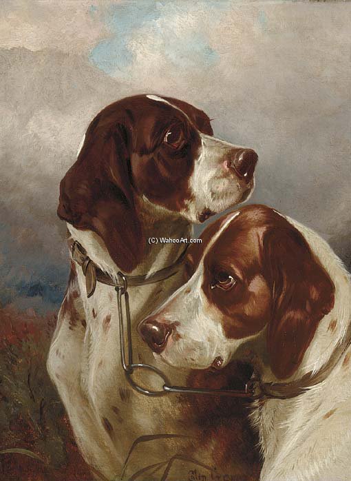 Wikioo.org - The Encyclopedia of Fine Arts - Painting, Artwork by Colin Graeme Roe - A Brace Of Gundogs