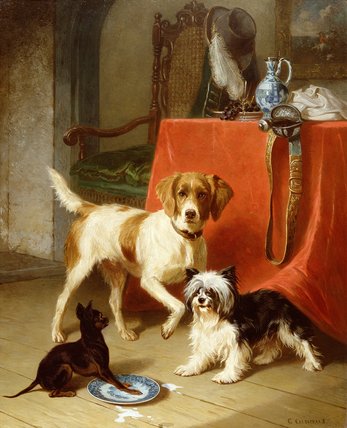 Wikioo.org - The Encyclopedia of Fine Arts - Painting, Artwork by Conradyn Cunaeus - Three Dogs