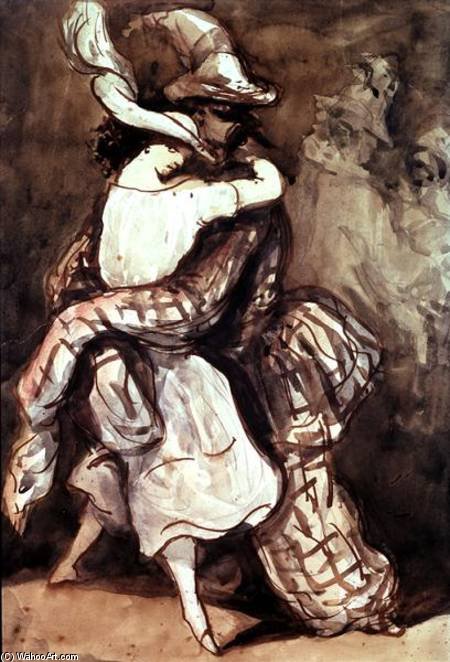 WikiOO.org - Enciclopédia das Belas Artes - Pintura, Arte por Constantin Guys - The Dancers