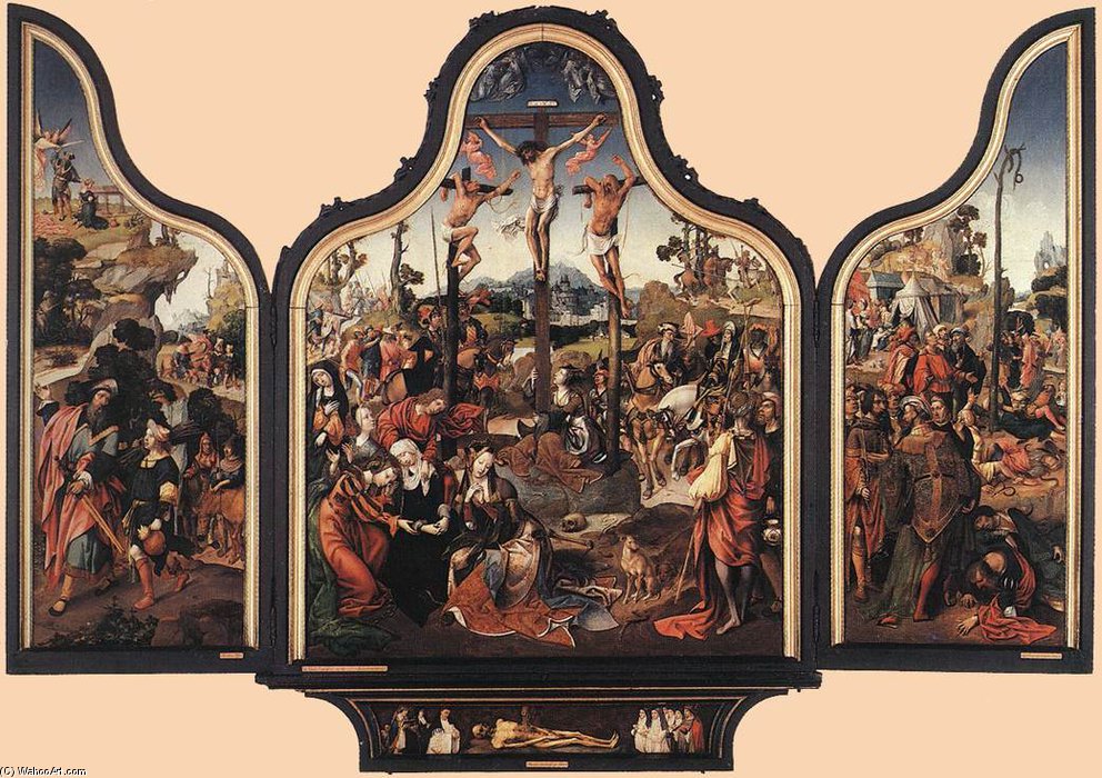 Wikioo.org - The Encyclopedia of Fine Arts - Painting, Artwork by Cornelis Engebrechtsz - Crucifixion Altarpiece