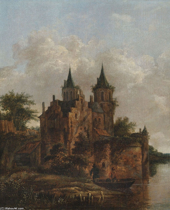 Wikioo.org - The Encyclopedia of Fine Arts - Painting, Artwork by Cornelis Gerritsz Decker - Altes Wasserschloss