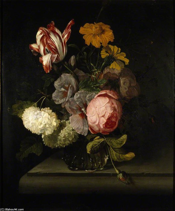 Wikioo.org - The Encyclopedia of Fine Arts - Painting, Artwork by Cornelis Kick - A Vase Of Flowers