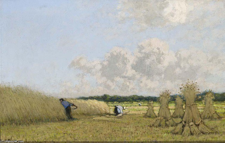 WikiOO.org - Encyclopedia of Fine Arts - Festés, Grafika Cornelis Kuypers - Harvest Time