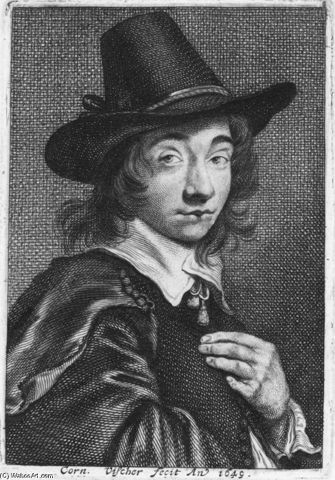 WikiOO.org - Encyclopedia of Fine Arts - Maalaus, taideteos Cornelis De Visscher - Self-portrait