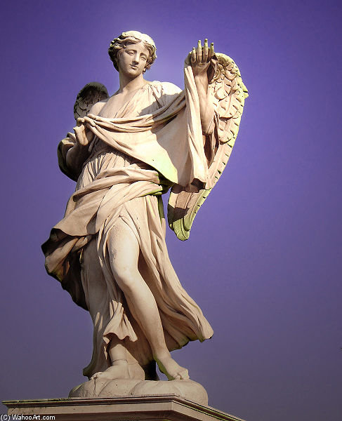 WikiOO.org - Encyclopedia of Fine Arts - Maleri, Artwork Cosimo Fancelli - Angel With Sudarium