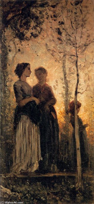 WikiOO.org - Encyclopedia of Fine Arts - Maalaus, taideteos Cristiano Banti - Three Peasant Women
