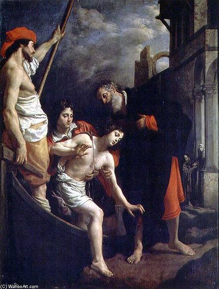 Wikioo.org - The Encyclopedia of Fine Arts - Painting, Artwork by Cristofano Allori - The Hospitality Of St. Julian