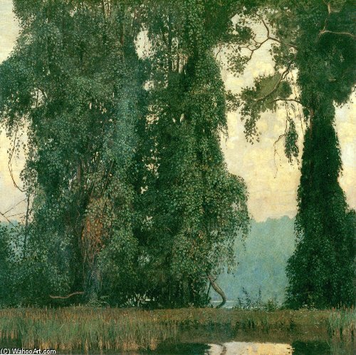 Wikioo.org - The Encyclopedia of Fine Arts - Painting, Artwork by Daniel Garber - Towering Trees