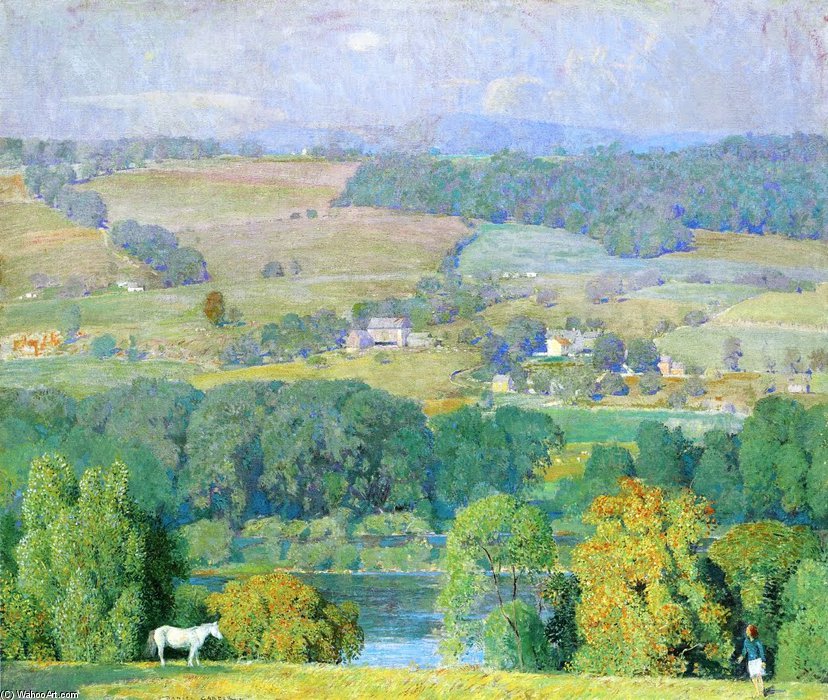 Wikioo.org - The Encyclopedia of Fine Arts - Painting, Artwork by Daniel Garber - Yonder Hill