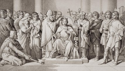 WikiOO.org - Encyclopedia of Fine Arts - Maleri, Artwork Daniel Maclise - Coronation Of Harold Ii King Of The Anglo-saxons