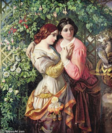 Wikioo.org - The Encyclopedia of Fine Arts - Painting, Artwork by Daniel Maclise - Rosalind And Celia