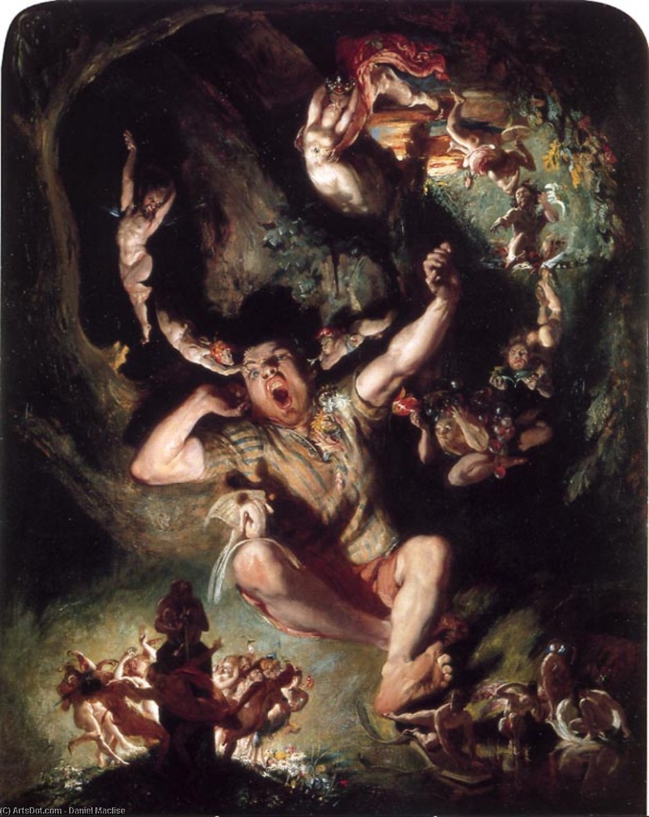 WikiOO.org - Encyclopedia of Fine Arts - Lukisan, Artwork Daniel Maclise - The Disenchantment Of Bottom