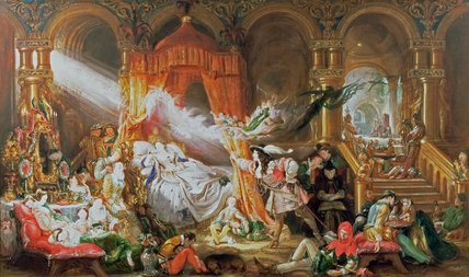Wikioo.org - The Encyclopedia of Fine Arts - Painting, Artwork by Daniel Maclise - The Sleeping Beauty
