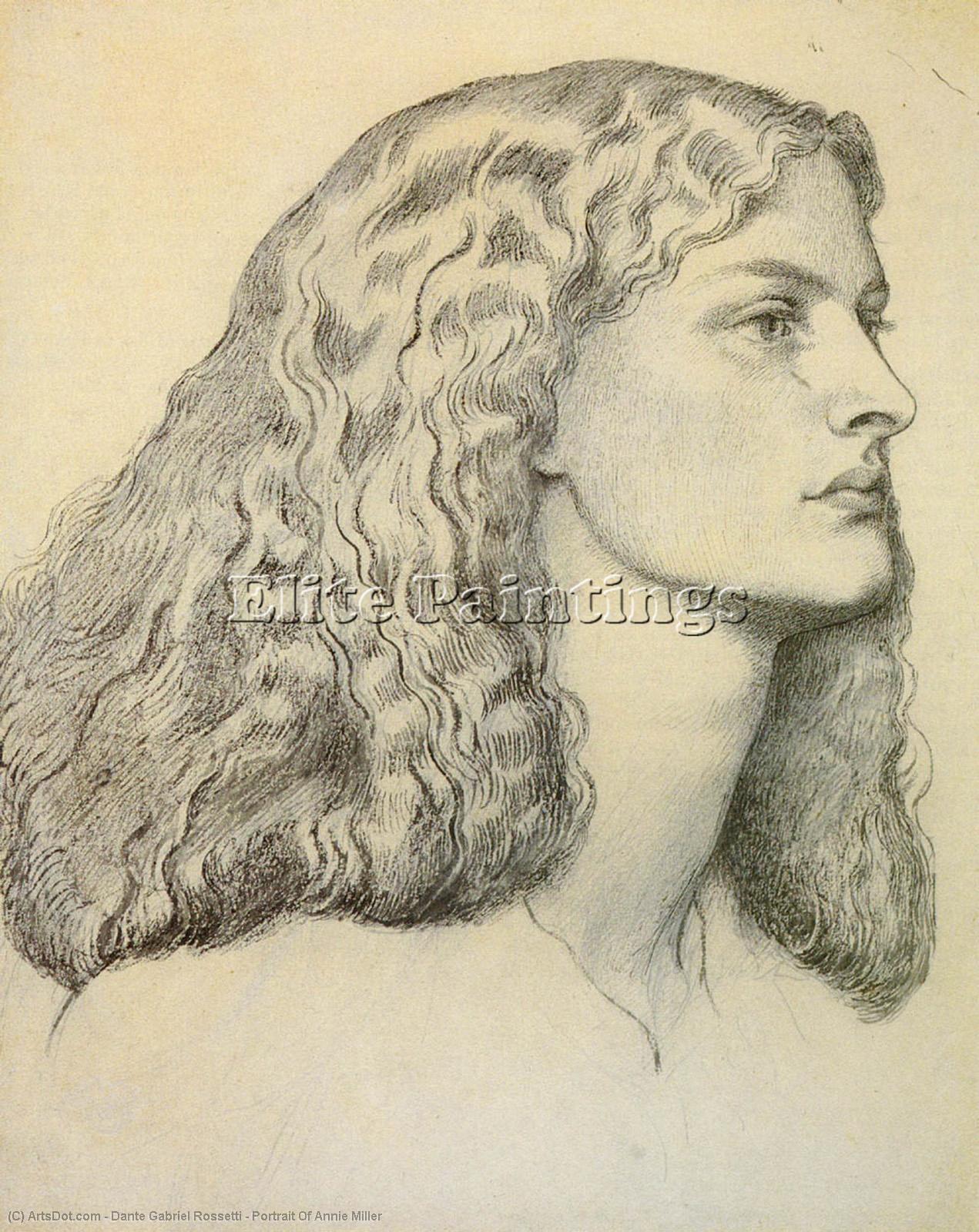 Wikioo.org - สารานุกรมวิจิตรศิลป์ - จิตรกรรม Dante Gabriel Rossetti - Portrait Of Annie Miller