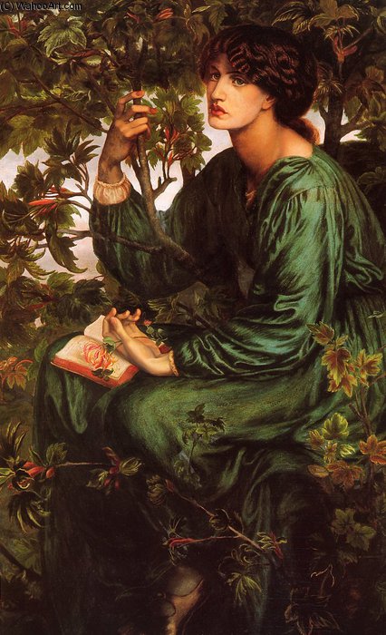 WikiOO.org - Encyclopedia of Fine Arts - Schilderen, Artwork Dante Gabriel Rossetti - The Daydream End