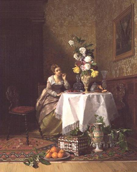 Wikioo.org - The Encyclopedia of Fine Arts - Painting, Artwork by David Emile Joseph De Noter - Lost In Thought