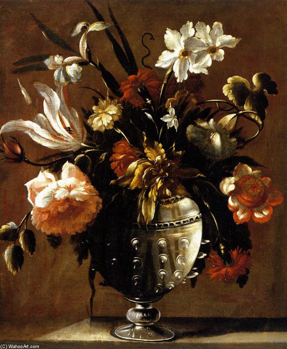 Wikioo.org - The Encyclopedia of Fine Arts - Painting, Artwork by Diego Valentín Díaz - Vase Of Flowers