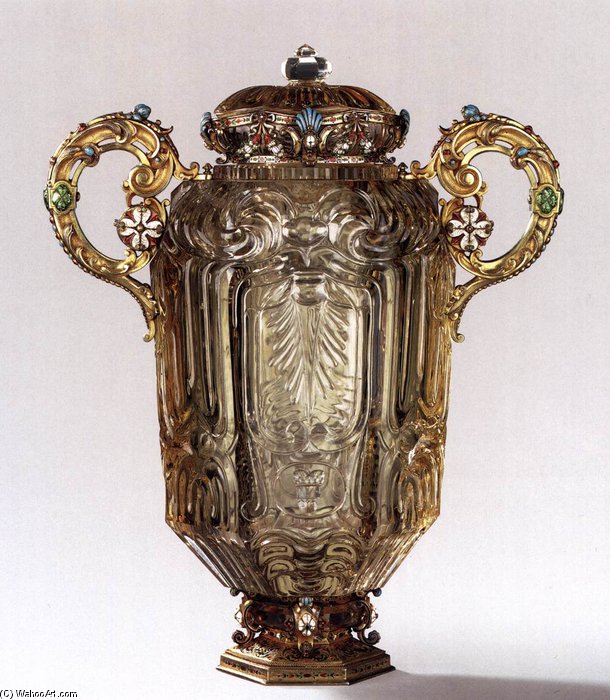 WikiOO.org - Encyclopedia of Fine Arts - Maľba, Artwork Dionysio Miseroni - Vase With Lid
