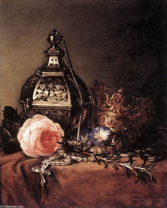 Wikioo.org - The Encyclopedia of Fine Arts - Painting, Artwork by Dirck De Bray - Still-life With Symbols Of The Virgin Mary