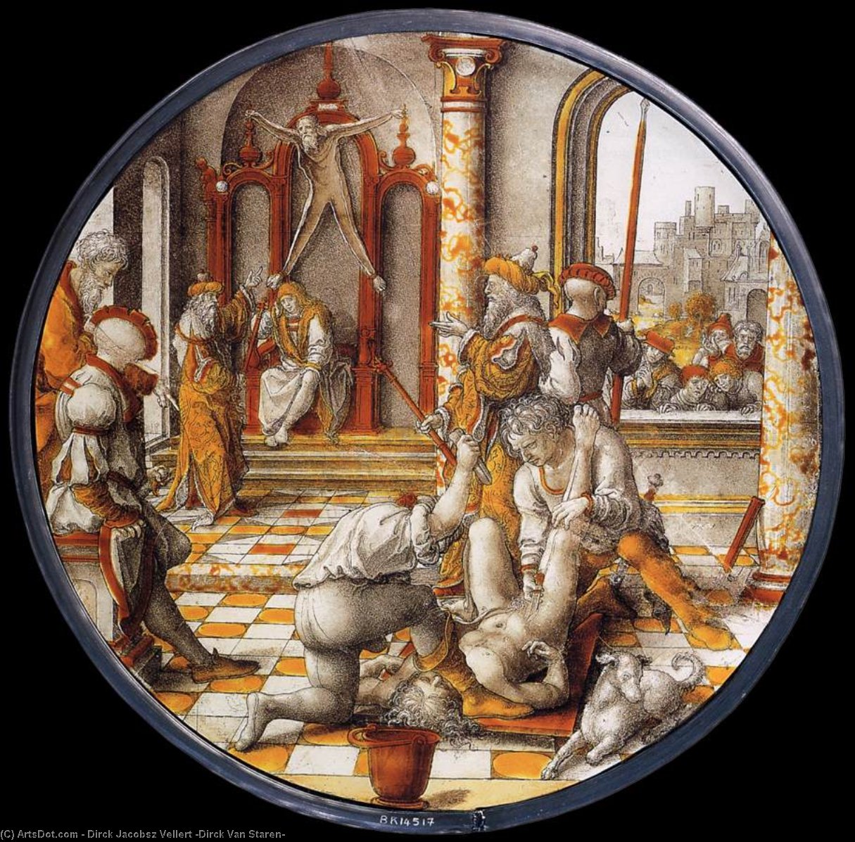 Wikioo.org - The Encyclopedia of Fine Arts - Painting, Artwork by Dirck Jacobsz Vellert (Dirck Van Staren) - The Judgment Of Cambyses
