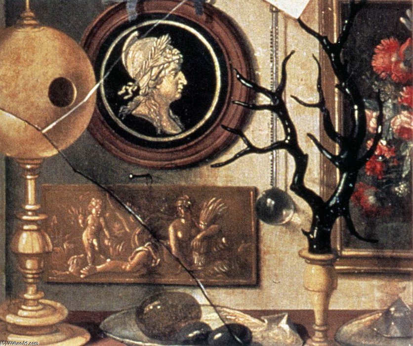 Wikioo.org - The Encyclopedia of Fine Arts - Painting, Artwork by Domenico Remps - Cabinet Of Curiosities