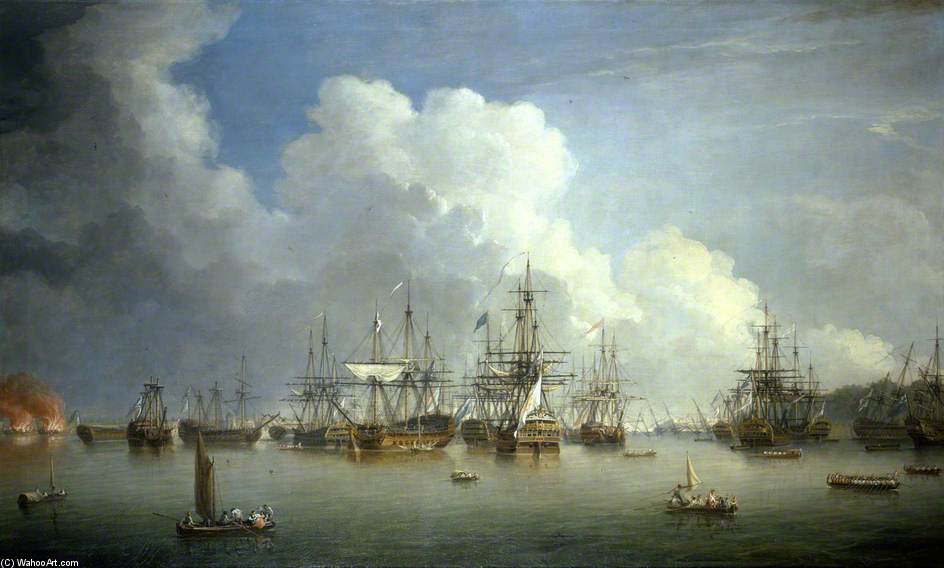 Wikioo.org - The Encyclopedia of Fine Arts - Painting, Artwork by Dominic Serres - The Captured Spanish Fleet At Havana