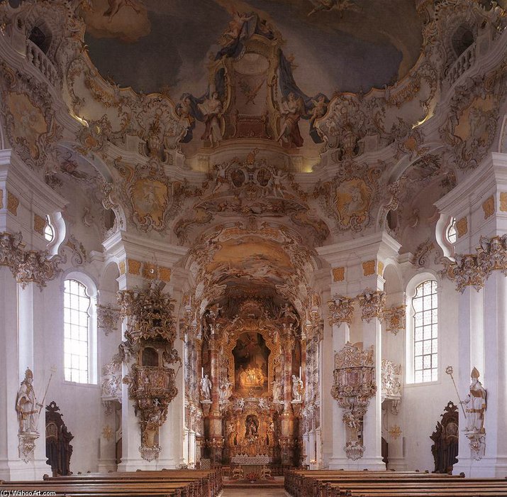 WikiOO.org - Encyclopedia of Fine Arts - Maalaus, taideteos Dominikus Zimmermann - Interior