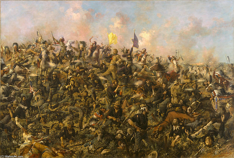 WikiOO.org - Enciklopedija dailės - Tapyba, meno kuriniai Edgar Samuel Paxson - Custer's Last Stand