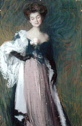 Wikioo.org – L'Enciclopedia delle Belle Arti - Pittura, Opere di Edmond Francois Aman Jean - giovane donna con  Un  rosato