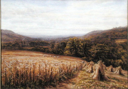 Wikioo.org - สารานุกรมวิจิตรศิลป์ - จิตรกรรม Edmund George Warren - Harvest Time Near Ashburton