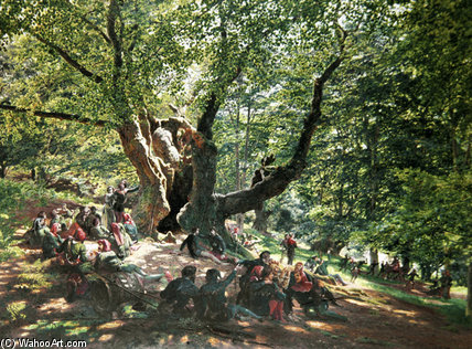 WikiOO.org - Εγκυκλοπαίδεια Καλών Τεχνών - Ζωγραφική, έργα τέχνης Edmund George Warren - Robin Hood And His Merry Men -