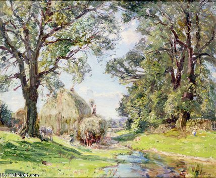 Wikioo.org – L'Enciclopedia delle Belle Arti - Pittura, Opere di Edmund George Warren - Surrey Landscape