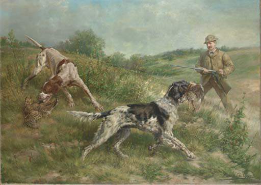 Wikioo.org - The Encyclopedia of Fine Arts - Painting, Artwork by Edmund Henry Osthaus - Hunting In An Upland Landscap
