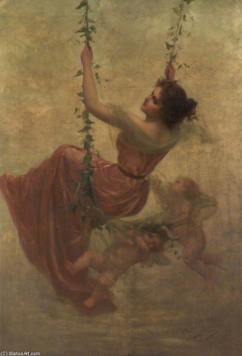 Wikioo.org - The Encyclopedia of Fine Arts - Painting, Artwork by Edouard Bisson - Swinging