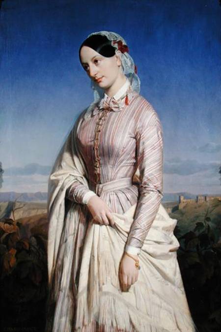 Wikioo.org - The Encyclopedia of Fine Arts - Painting, Artwork by Edouard Louis Dubufe - Portrait Of A Woman