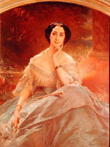 WikiOO.org – 美術百科全書 - 繪畫，作品 Edouard Louis Dubufe - 肖像Hallez-claparede的伯爵夫人