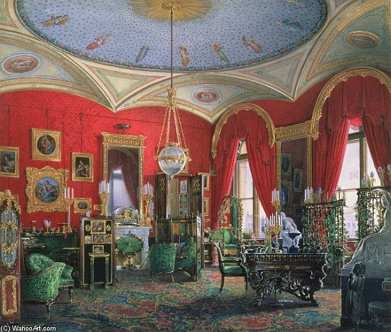 Wikioo.org - The Encyclopedia of Fine Arts - Painting, Artwork by Eduard Hau - Interior Of The Winter Palace
