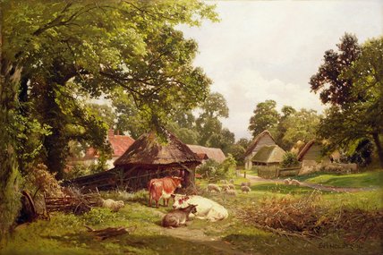 Wikioo.org - The Encyclopedia of Fine Arts - Painting, Artwork by Edward Henry Holder - A Cottage Home In Surrey