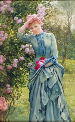 WikiOO.org - Enciklopedija dailės - Tapyba, meno kuriniai Edward Killingworth Johnson - Gathering Roses