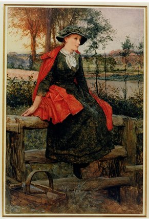 WikiOO.org - Encyclopedia of Fine Arts - Lukisan, Artwork Edward Killingworth Johnson - The Red Cape