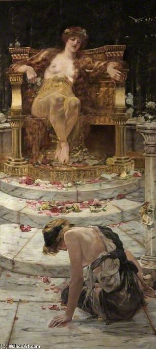 Wikioo.org – La Enciclopedia de las Bellas Artes - Pintura, Obras de arte de Edward Matthew Hale - Psique ante el trono de Venus