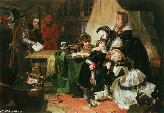 WikiOO.org - Encyclopedia of Fine Arts - Festés, Grafika Edward Matthew Ward - Marie Antoinette And Her Children