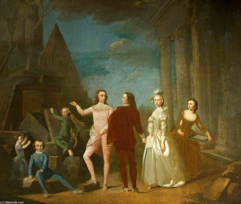 WikiOO.org - אנציקלופדיה לאמנויות יפות - ציור, יצירות אמנות Edward Penny - The Seven Children Of Sharington Davenport